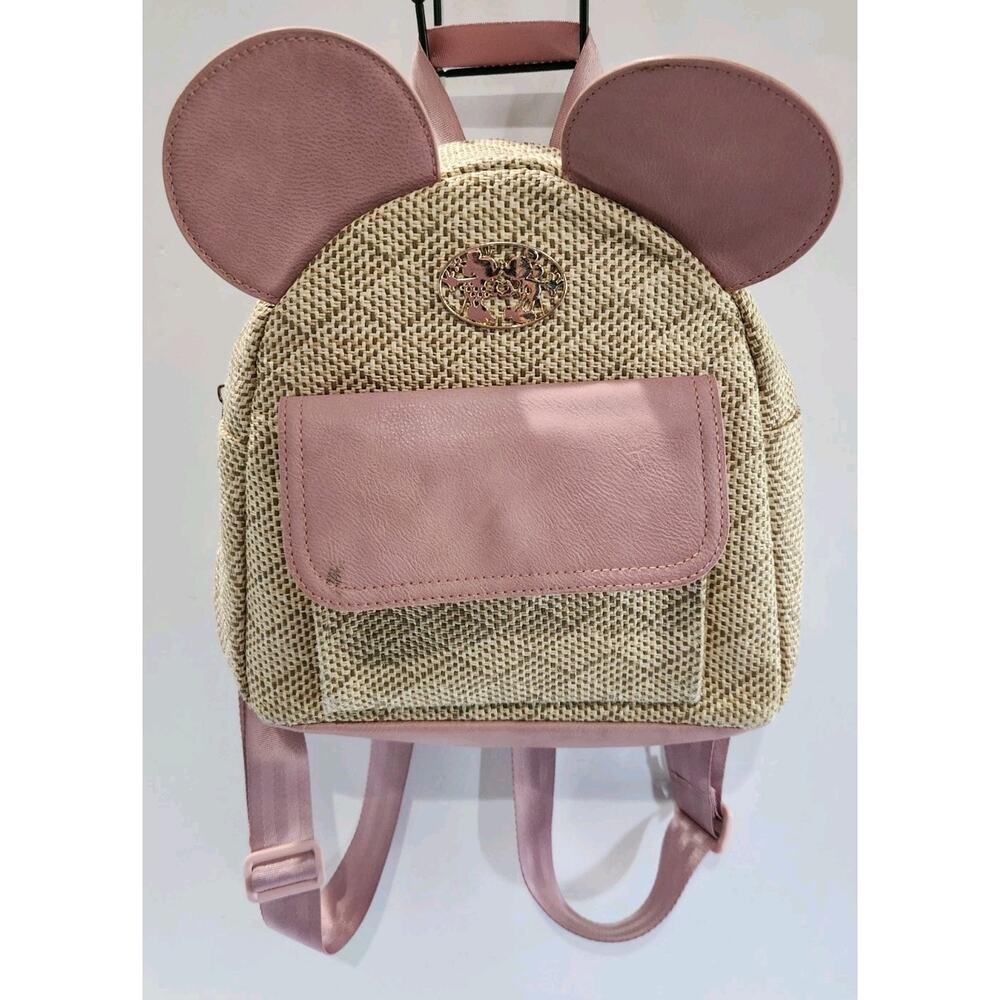 Disney Pink Mini Backpack Minnie Mouse "Pastels & Petals" Bioworld Lightweight
